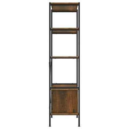 Scaffalatura 5 Livelli con Mobile 80x40x163 cm Acciaio e Legno | homemem39