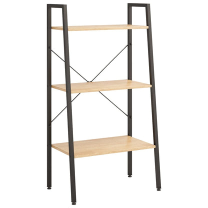 Scaffale Autoportante 3 Ripiani Marrone Chiaro Nero 56x35x108cm | homemem39