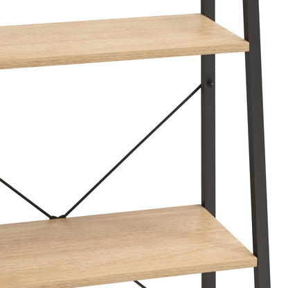 Scaffale Autoportante 3 Ripiani Marrone Chiaro Nero 56x35x108cm | homemem39
