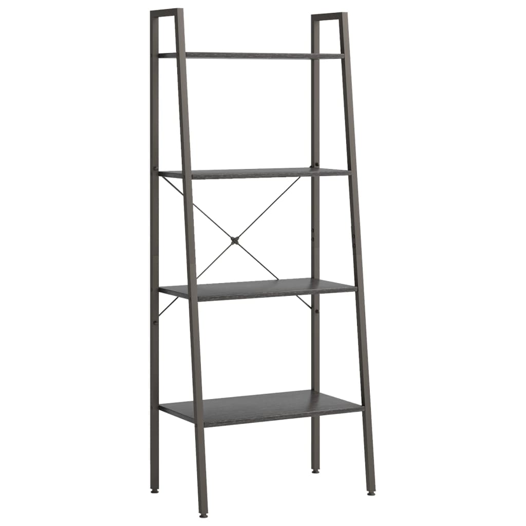 Scaffale Autoportante con 4 Ripiani Nero 56x35x140 cm | homemem39