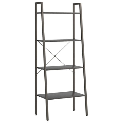 Scaffale Autoportante con 4 Ripiani Nero 56x35x140 cm | homemem39