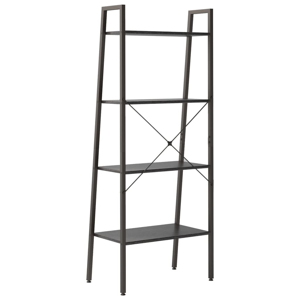 Scaffale Autoportante con 4 Ripiani Nero 56x35x140 cm | homemem39