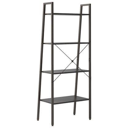 Scaffale Autoportante con 4 Ripiani Nero 56x35x140 cm | homemem39