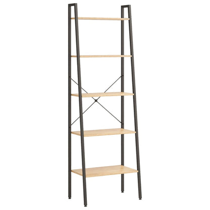 Scaffale Autoportante 5 Ripiani Marrone Chiaro Nero 56x35x174cm | homemem39