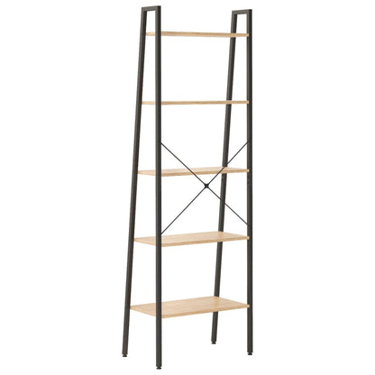 Scaffale Autoportante 5 Ripiani Marrone Chiaro Nero 56x35x174cm | homemem39