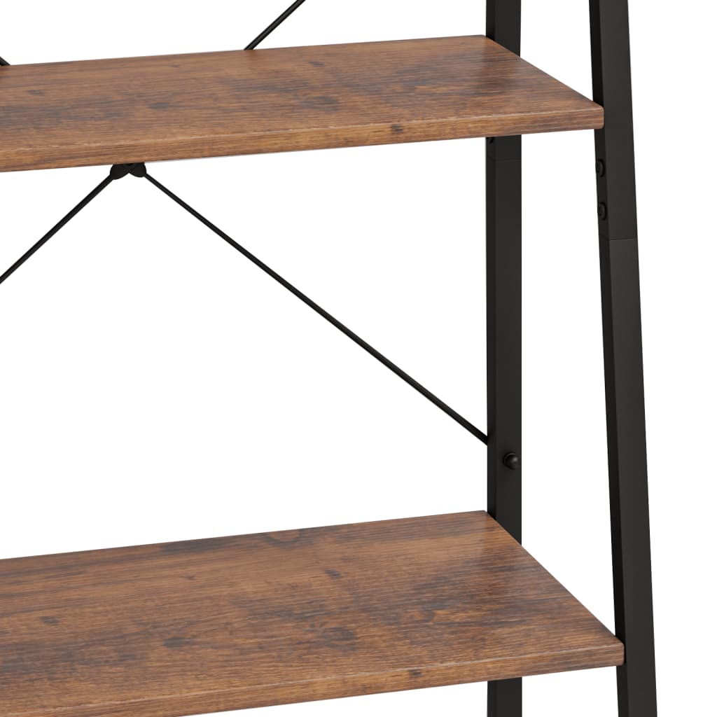 Scaffale Autoportante 5 Ripiani Marrone Scuro Nero 56x35x174 cm | homemem39