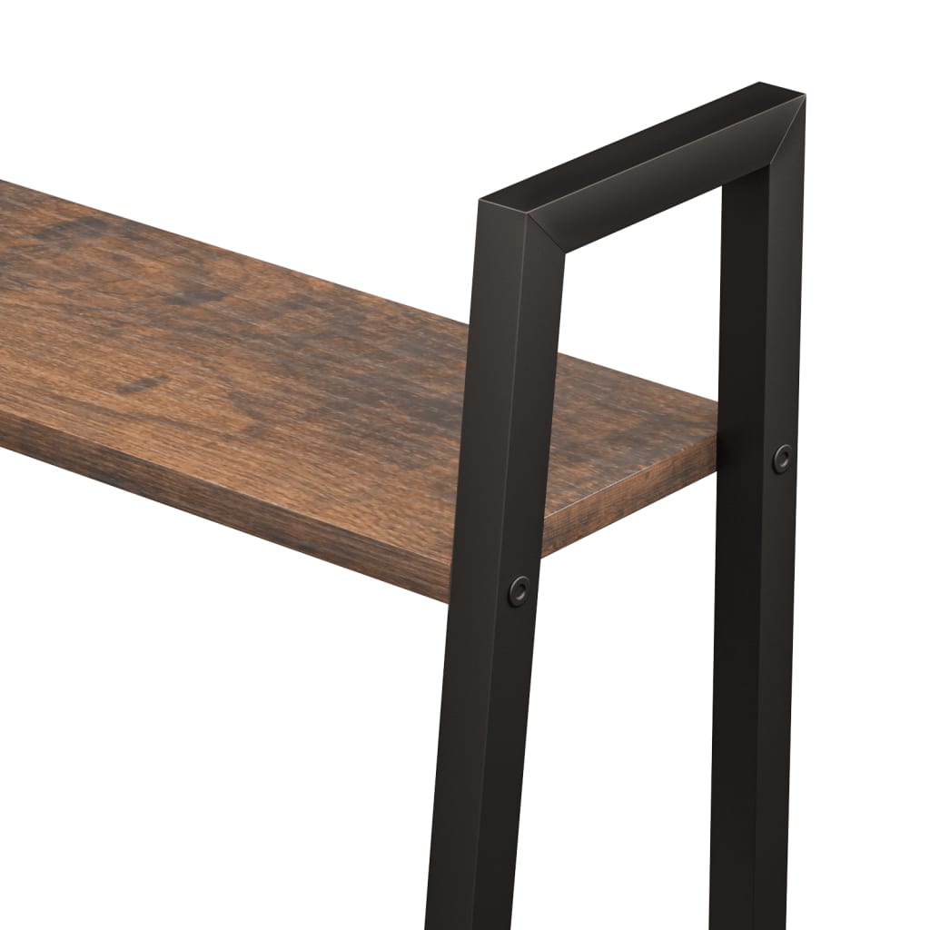 Scaffale Autoportante 5 Ripiani Marrone Scuro Nero 56x35x174 cm | homemem39