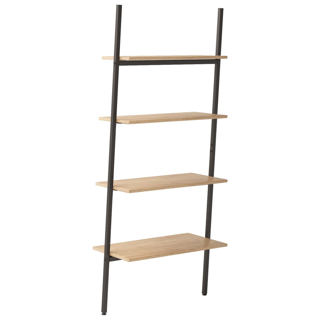 Scaffale Pendente 4 Livelli Marrone Chiaro e Nero 64x34x150,5cm | homemem39