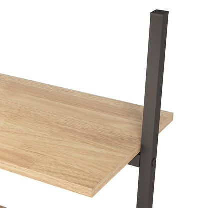 Scaffale Pendente 4 Livelli Marrone Chiaro e Nero 64x34x150,5cm | homemem39