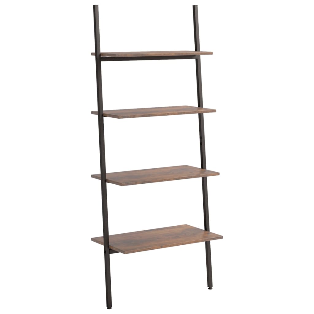 Scaffale Pendente 4 Livelli Marrone Scuro e Nero 64x34x150,5cm | homemem39