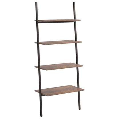 Scaffale Pendente 4 Livelli Marrone Scuro e Nero 64x34x150,5cm | homemem39