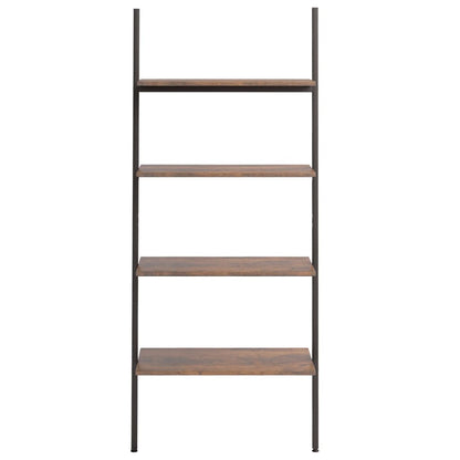 Scaffale Pendente 4 Livelli Marrone Scuro e Nero 64x34x150,5cm | homemem39