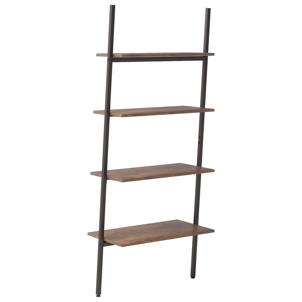 Scaffale Pendente 4 Livelli Marrone Scuro e Nero 64x34x150,5cm | homemem39