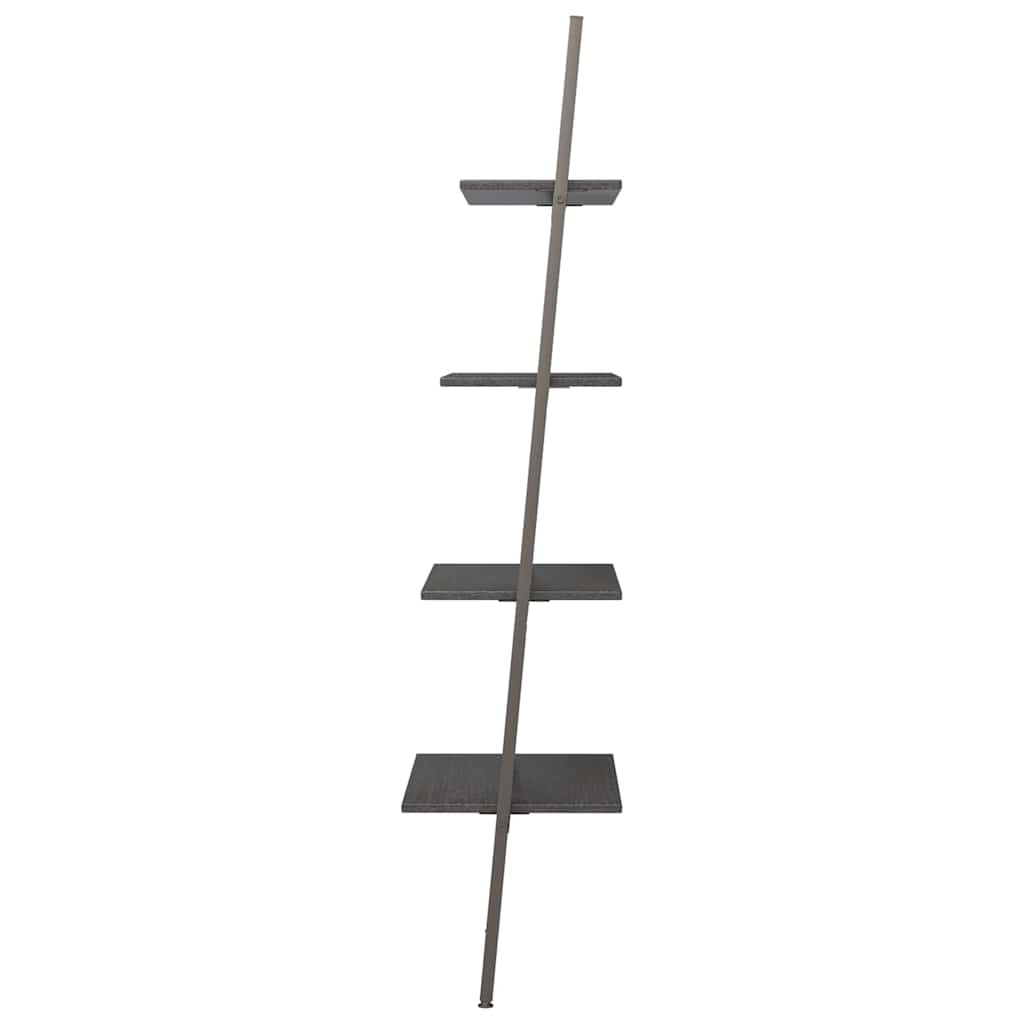 Scaffale Pendente a 4 Livelli Nero 64x34x150,5 cm