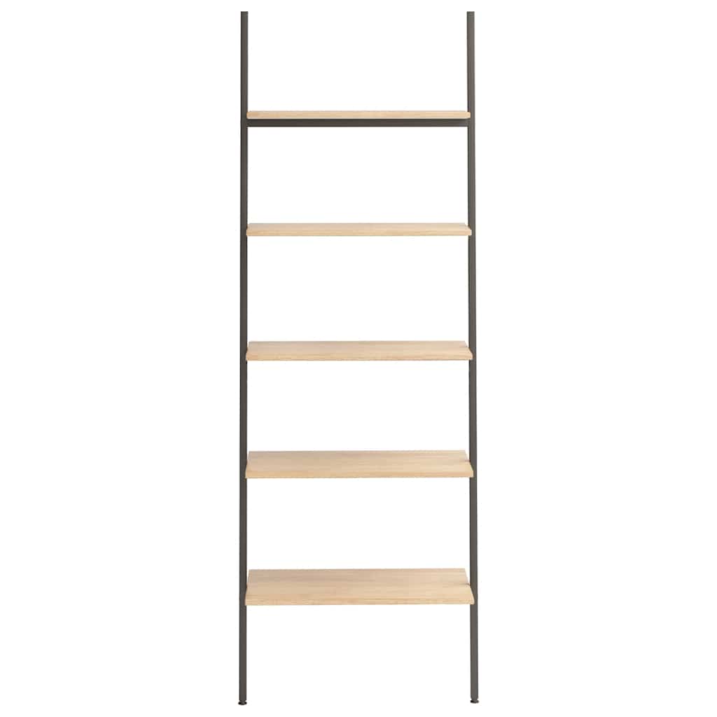Scaffale Pendente 5 Ripiani Marrone Chiaro e Nero 64x34x185,5cm | homemem39