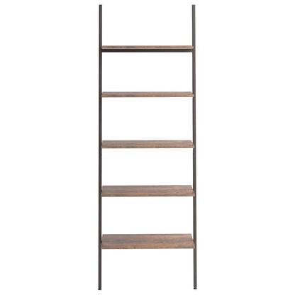 Scaffale Pendente 5 Livelli Marrone Scuro e Nero 64x34x185,5 cm