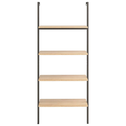 Scaffale Pendente 4 Livelli Marrone Chiaro e Nero 64x35x152,5cm | homemem39