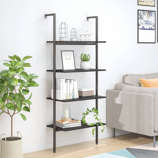 Scaffale Pendente a 4 Livelli Nero 64x35x152,5 cm | homemem39