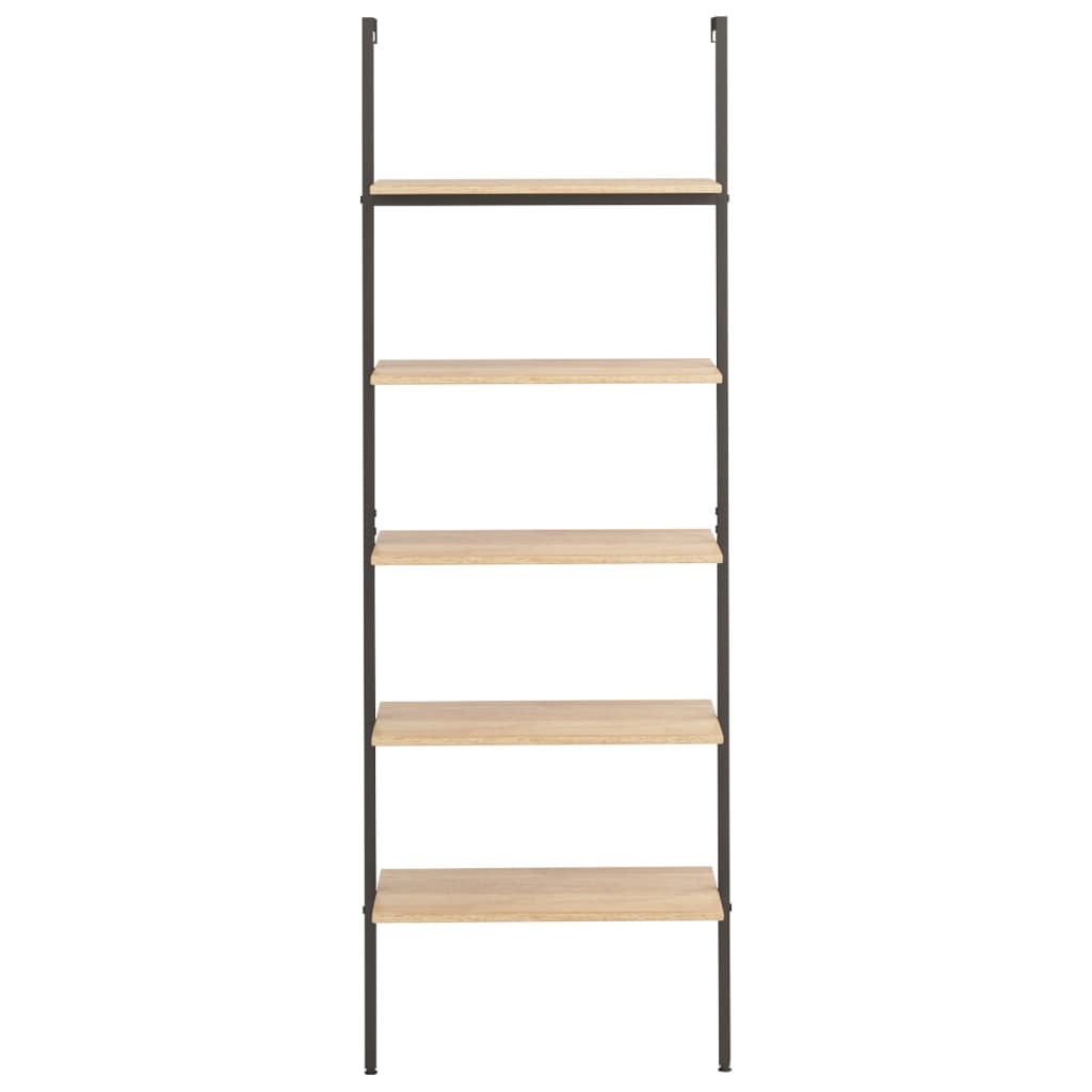 Scaffale Pendente 5 Ripiani Marrone Chiaro e Nero 64x35x185 cm | homemem39