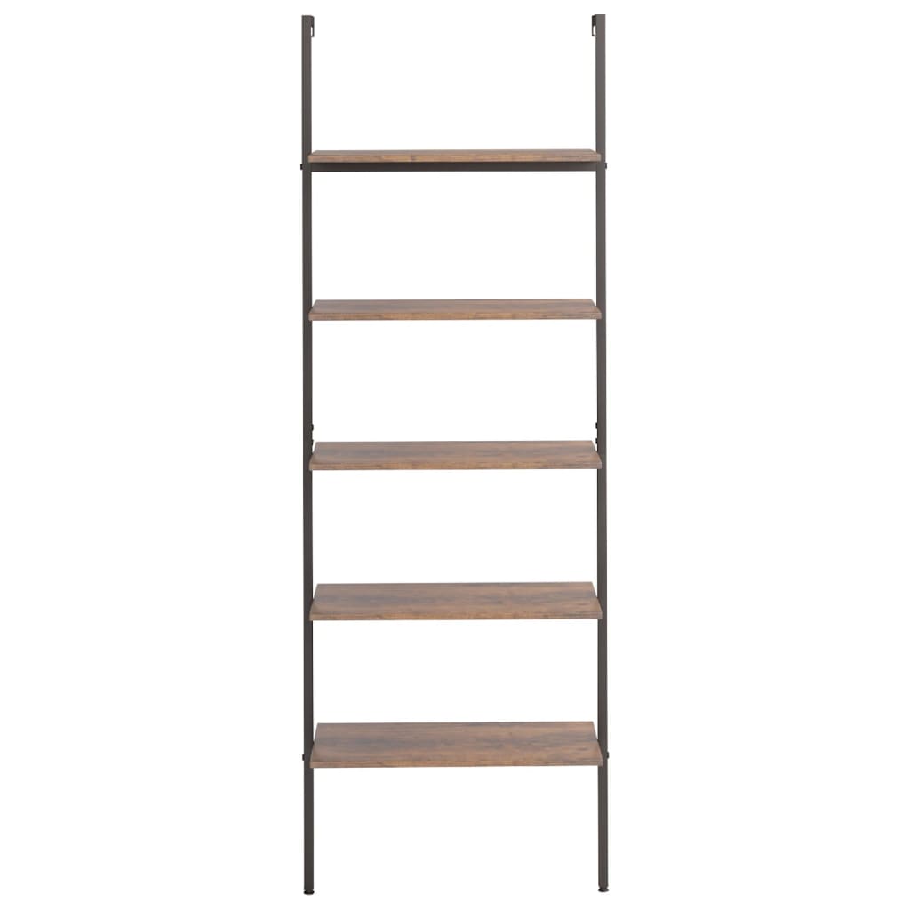Scaffale Pendente 5 Livelli Marrone Scuro e Nero 64x35x185 cm | homemem39