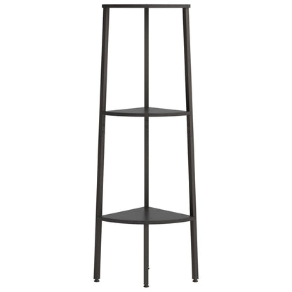 Scaffale Angolare a 3 Livelli Nero 45,5x31,5x120 cm | homemem39