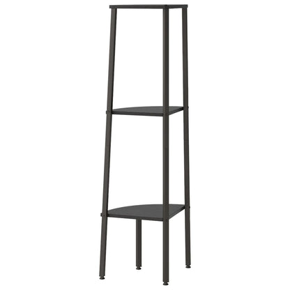 Scaffale Angolare a 3 Livelli Nero 45,5x31,5x120 cm | homemem39