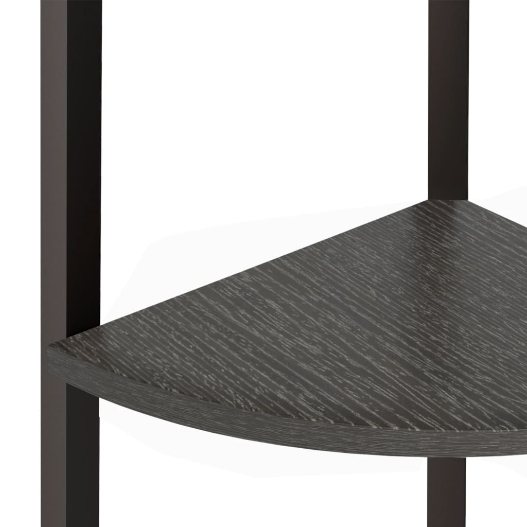Scaffale Angolare a 3 Livelli Nero 45,5x31,5x120 cm | homemem39