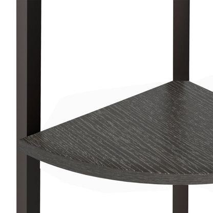 Scaffale Angolare a 3 Livelli Nero 45,5x31,5x120 cm | homemem39