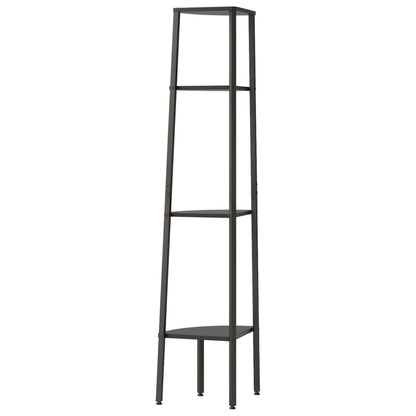 Scaffale Angolare a 4 Livelli Nero 45,5x31,5x150 cm | homemem39