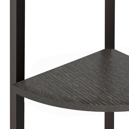 Scaffale Angolare a 4 Livelli Nero 45,5x31,5x150 cm | homemem39