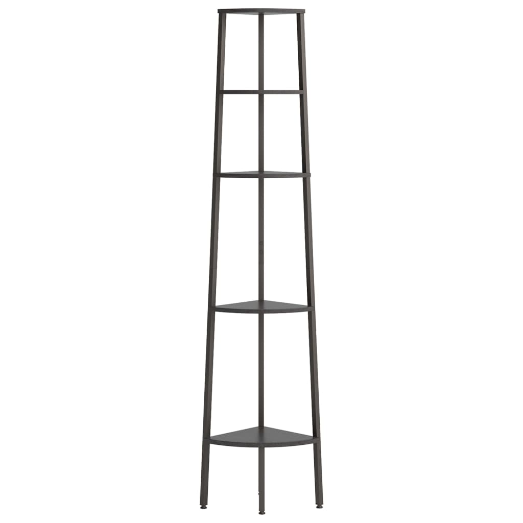 Scaffale Angolare a 5 Livelli Nero 45,5x31,5x180 cm - homemem39