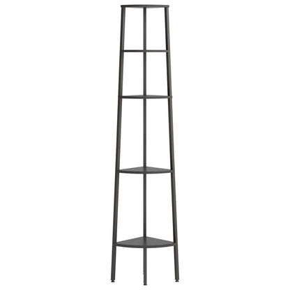 Scaffale Angolare a 5 Livelli Nero 45,5x31,5x180 cm - homemem39