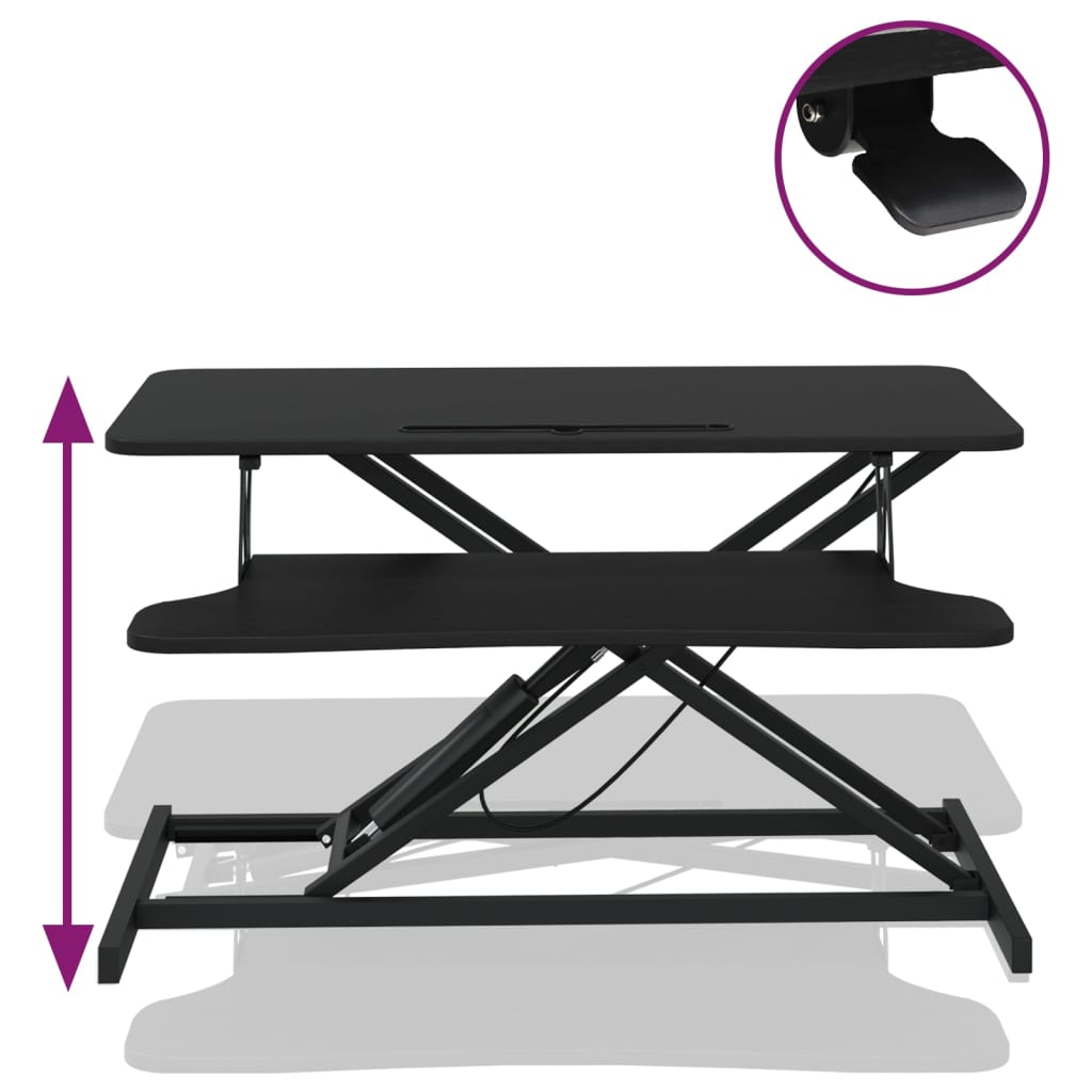 Banco da Lavoro Regolabile 90x40x(13-50) cm in Acciaio e Legno
