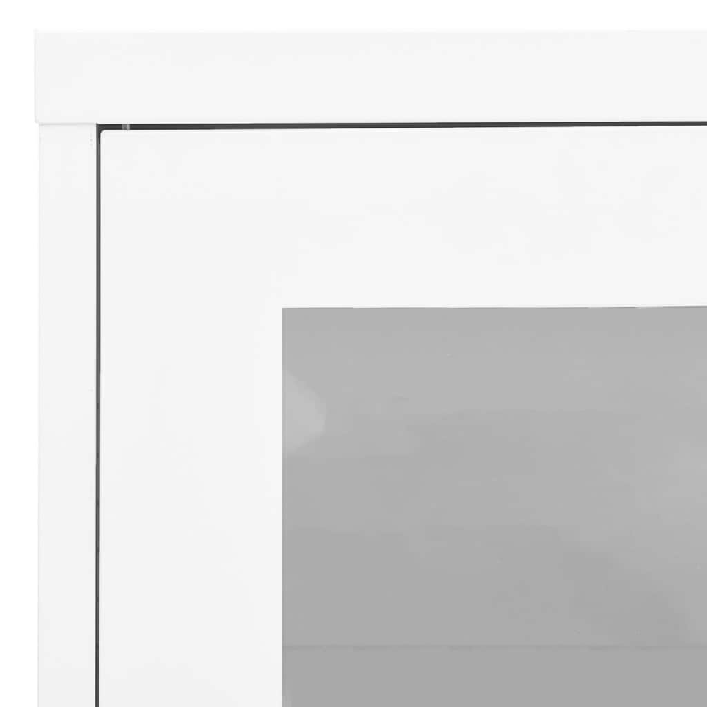 Armadio per Ufficio Bianco 90x40x70 cm in Acciaio | homemem39