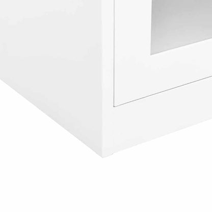 Armadio per Ufficio Bianco 90x40x70 cm in Acciaio | homemem39