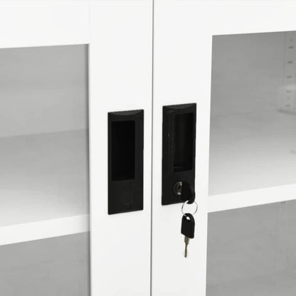 Armadio per Ufficio Bianco 90x40x70 cm in Acciaio | homemem39