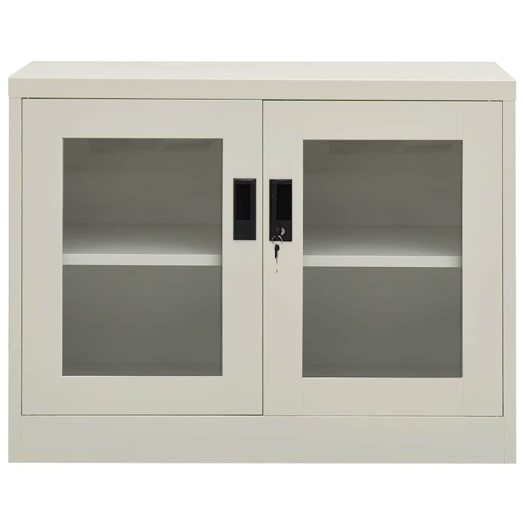 Armadio per Ufficio Grigio Chiaro 90x40x70 cm in Acciaio | homemem39