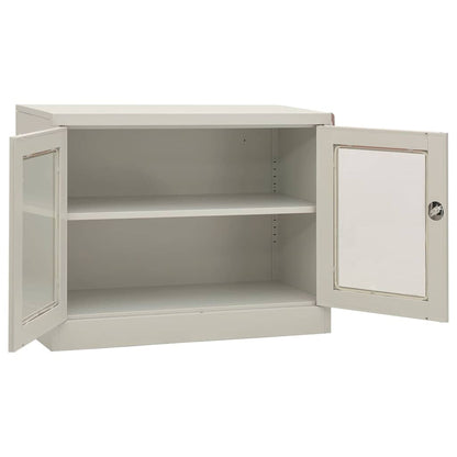 Armadio per Ufficio Grigio Chiaro 90x40x70 cm in Acciaio | homemem39