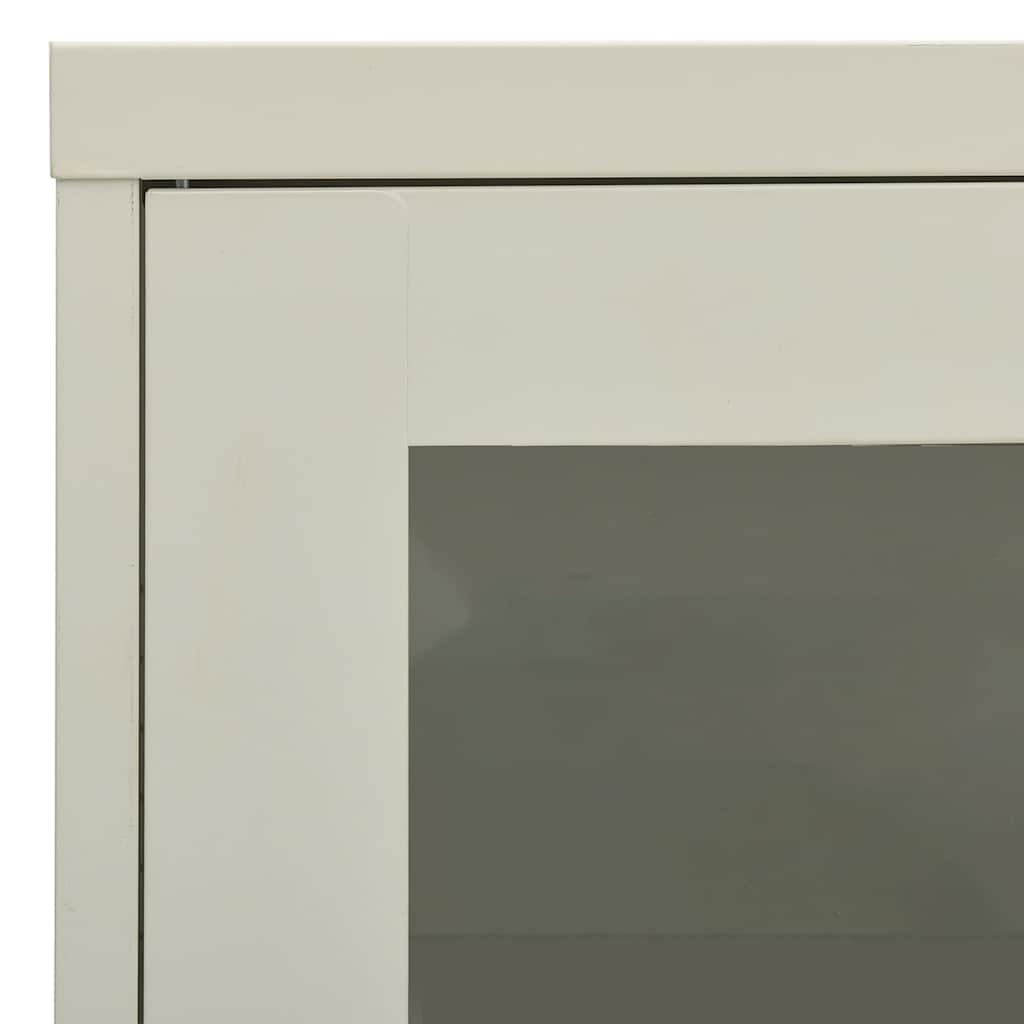 Armadio per Ufficio Grigio Chiaro 90x40x70 cm in Acciaio | homemem39