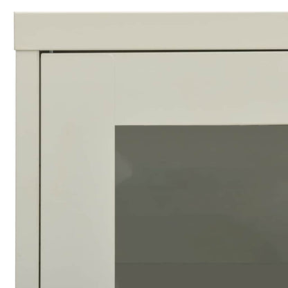 Armadio per Ufficio Grigio Chiaro 90x40x70 cm in Acciaio | homemem39