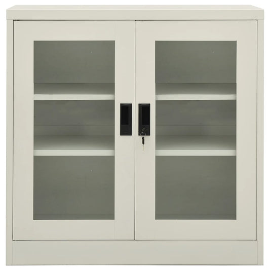 Armadio per Ufficio Grigio Chiaro 90x40x90 cm in Acciaio | homemem39