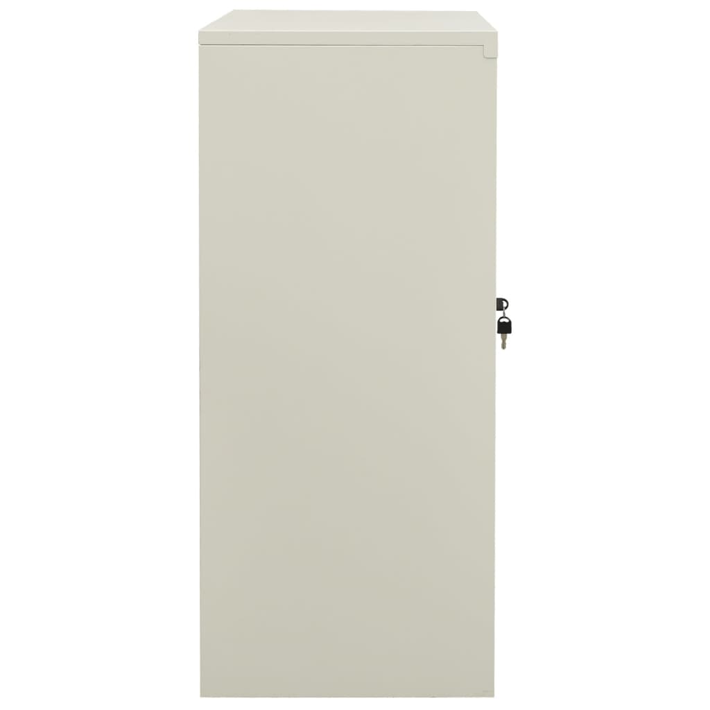 Armadio per Ufficio Grigio Chiaro 90x40x90 cm in Acciaio | homemem39