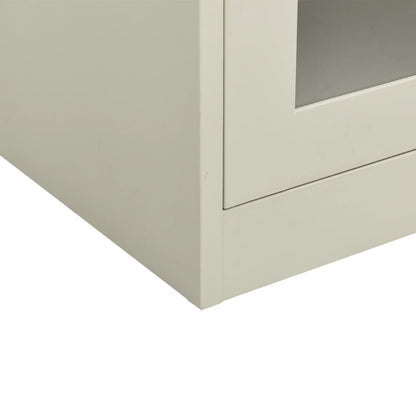 Armadio per Ufficio Grigio Chiaro 90x40x90 cm in Acciaio | homemem39