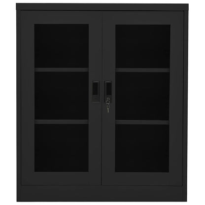 Armadio per Ufficio Antracite 90x40x105 cm in Acciaio | homemem39
