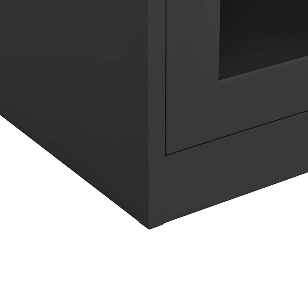 Armadio per Ufficio Antracite 90x40x105 cm in Acciaio | homemem39