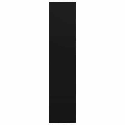 Armadio per Ufficio Nero 90x40x180 cm in Acciaio e Vetro