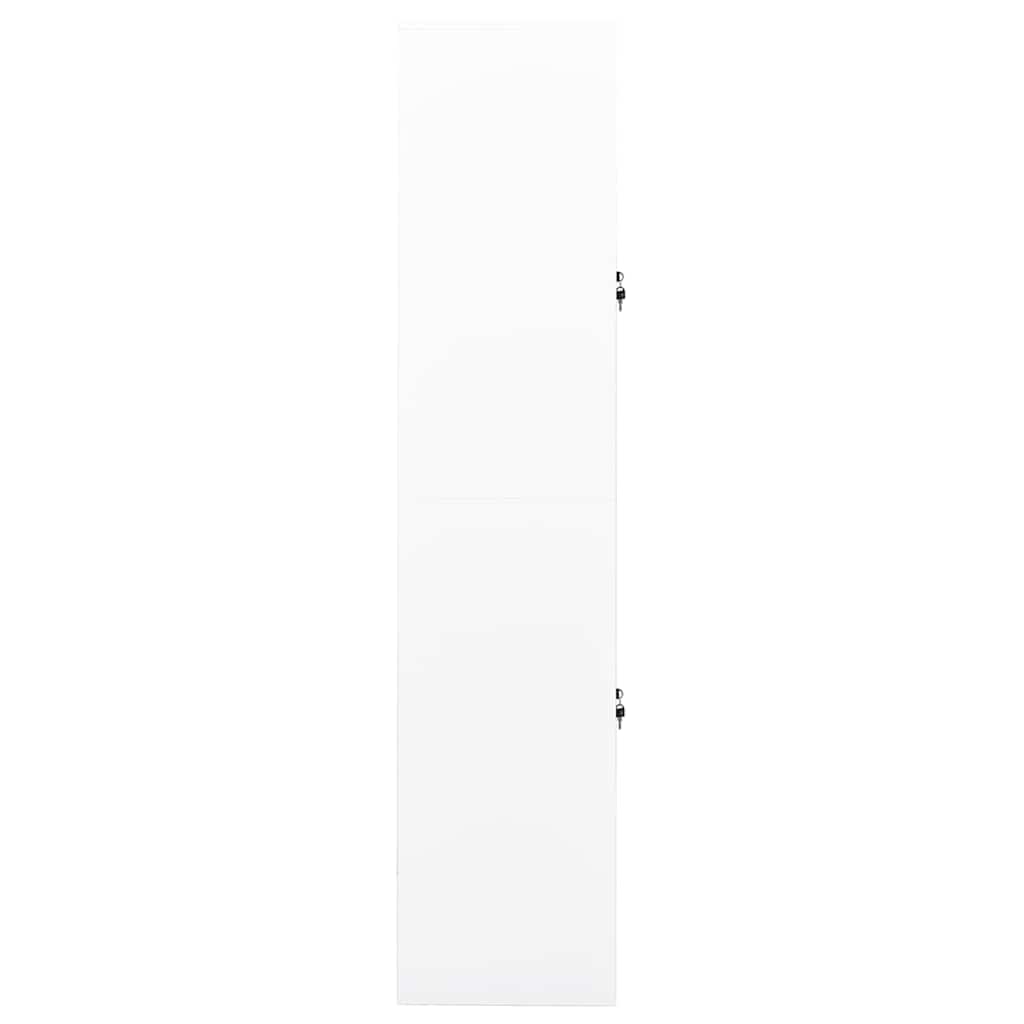 Armadio per Ufficio Bianco 90x40x180 cm in Acciaio | homemem39