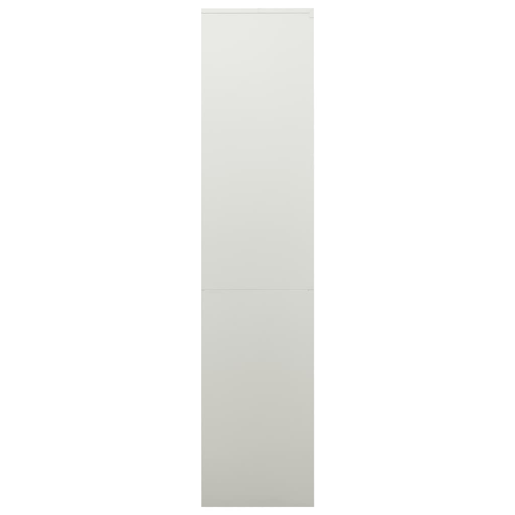 Armadio per Ufficio Grigio Chiaro 90x40x180 cm in Acciaio - homemem39