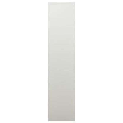 Armadio per Ufficio Grigio Chiaro 90x40x180 cm in Acciaio - homemem39