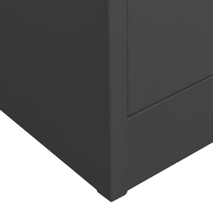 Armadio per Ufficio Antracite 90x40x180 cm in Acciaio | homemem39
